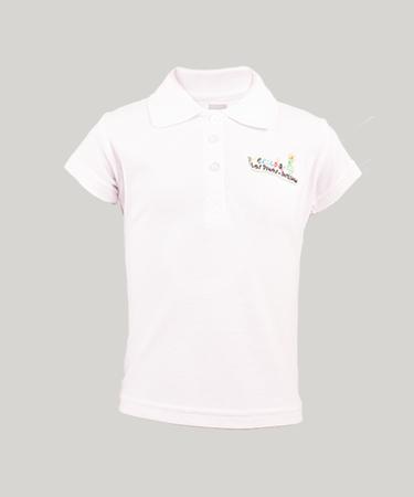 <p>Camiseta tipo polo. Sello bordado. Blanco. Pique star.</p>

<p>&nbsp;</p>
