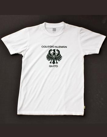 <p>Camiseta cuello redondo. Blanca. Estampado verde.</p>
