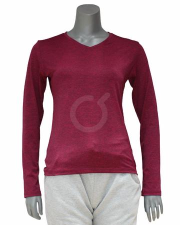 <p>Camiseta cuello en V manga larga.&nbsp; Tele inteligente stretch.</p>
