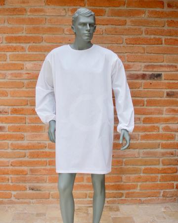 <p>Tela: Antifluido.&nbsp; Composici&oacute;n: Algod&oacute;n 35%, Poli&eacute;ster 65%.&nbsp; Peso: 123 a 136 gr/m2.&nbsp; Descripci&oacute;n: Bata de protecci&oacute;n manga larga en tela antifluido. El&aacute;stico en pu&ntilde;os. Tiras de la misma tela en cuello y cintura para cerrar. Lavadas:&nbsp; 50.&nbsp;&nbsp;</p>

<p>Producto bajo pedido, m&iacute;nimo 24 unidades.&nbsp; Pedidos&nbsp;a ventas@ziro.com.ec</p>
